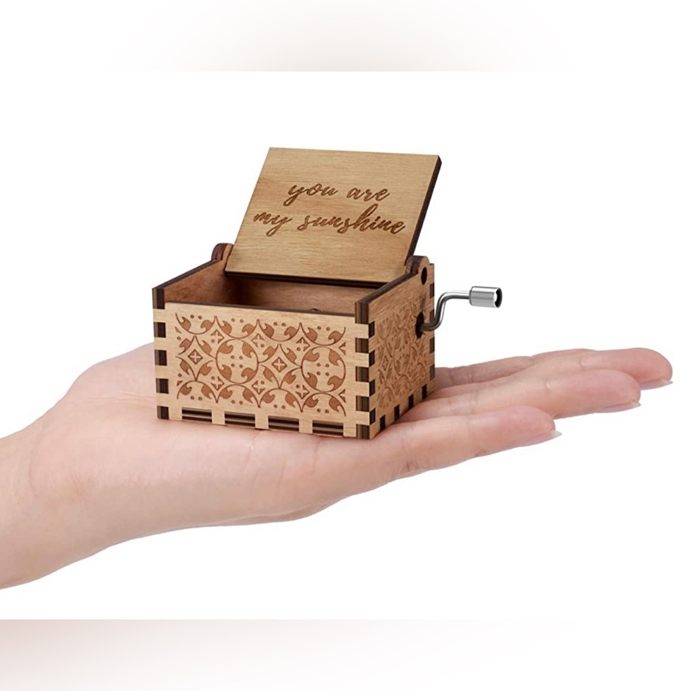 NWT You are My Sunshine Wood Music Boxes,Laser Engraved Vintage Wooden - Picture 3 of 7